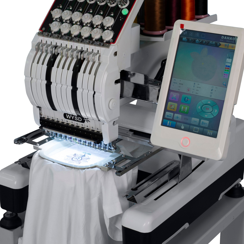 Máquina bordadora industrial RH-1201 (1 cabeza, 12 agujas)