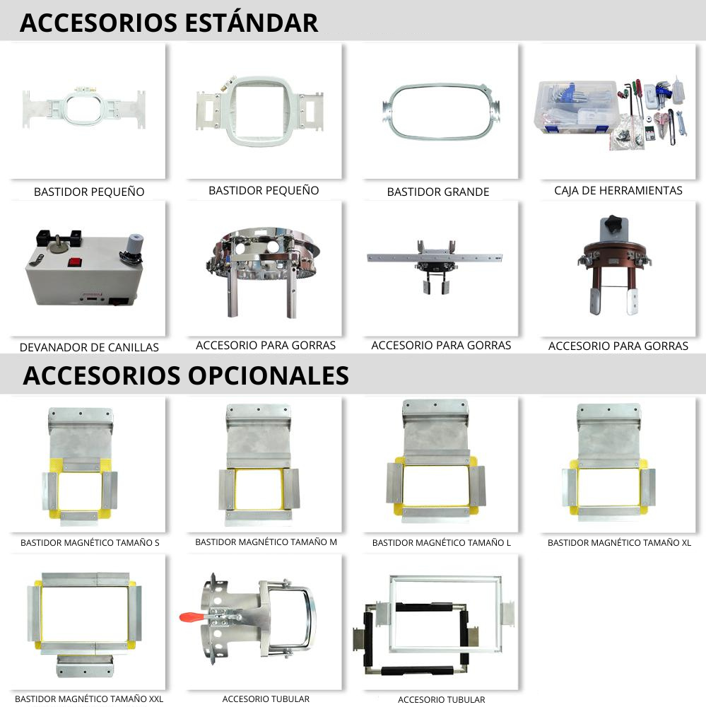 Máquina bordadora industrial RH-1201 (1 cabeza, 12 agujas)